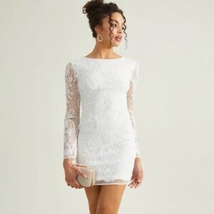 Altar’d State Blake Beaded Dress White